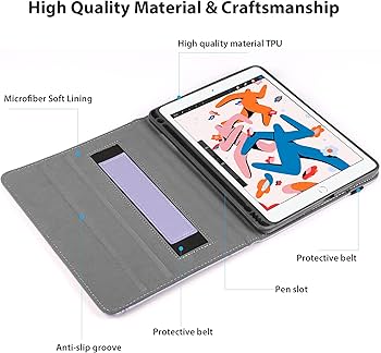 Amazon.co.jp: GSHINE iPad 第7世代 タブレットレザーケース